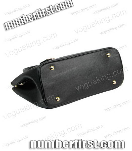 Prada Saffiano Black Calfskin Leather Tote Small Bag-3