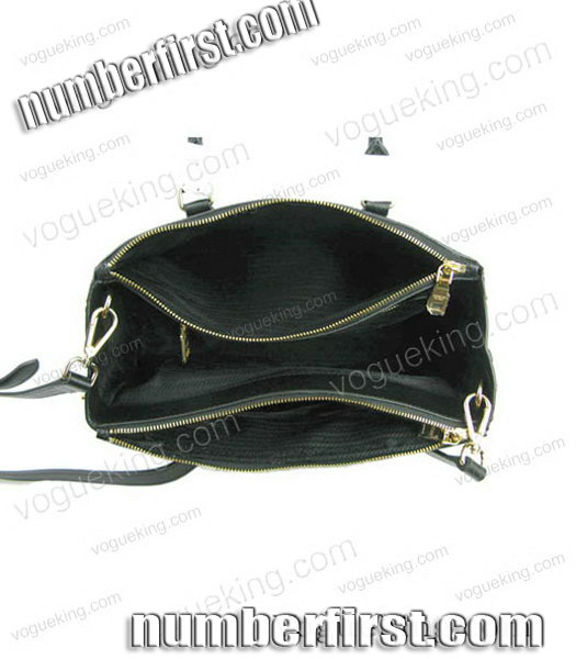 Prada Saffiano Black Calfskin Leather Tote Small Bag-5