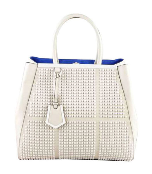 Prada Saffiano Light Blue/Dark Blue Cross Veins Leather Business Tote Handbag