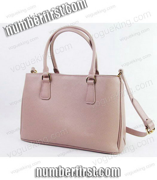 Prada Saffiano Pink Calfskin Leather Tote Handbag-1