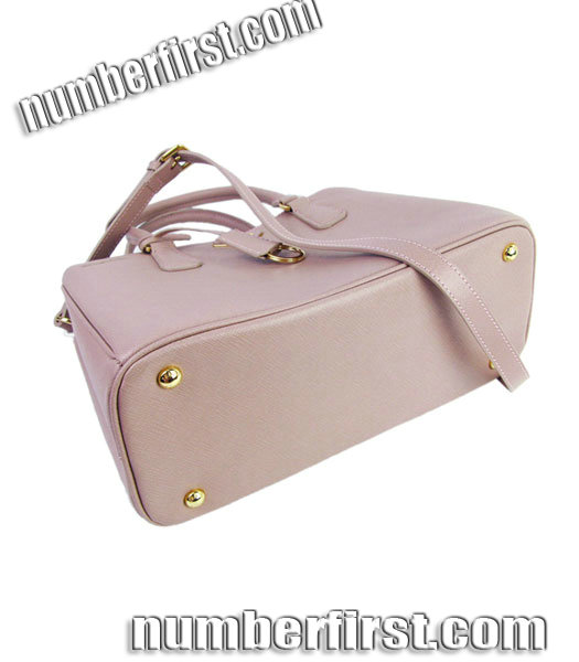 Prada Saffiano Pink Calfskin Leather Tote Handbag-3