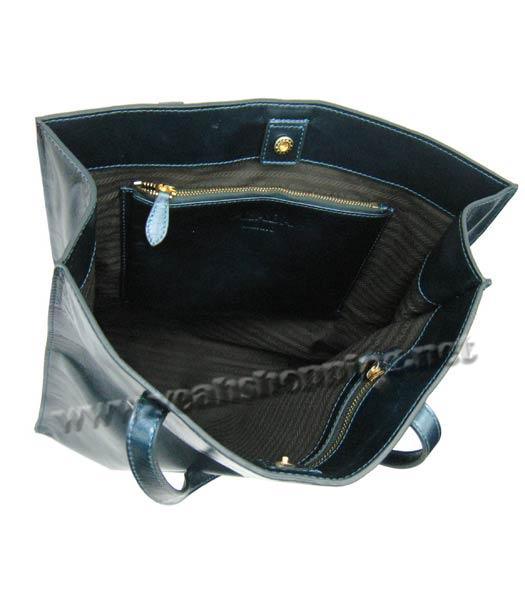 Prada Shine Large Tote Bag Blue Oil Wax Leather_VA0833-4