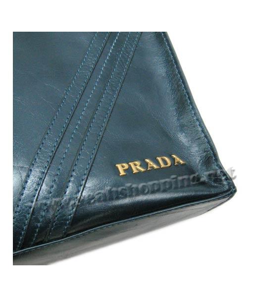 Prada Shine Large Tote Bag Blue Oil Wax Leather_VA0833-5