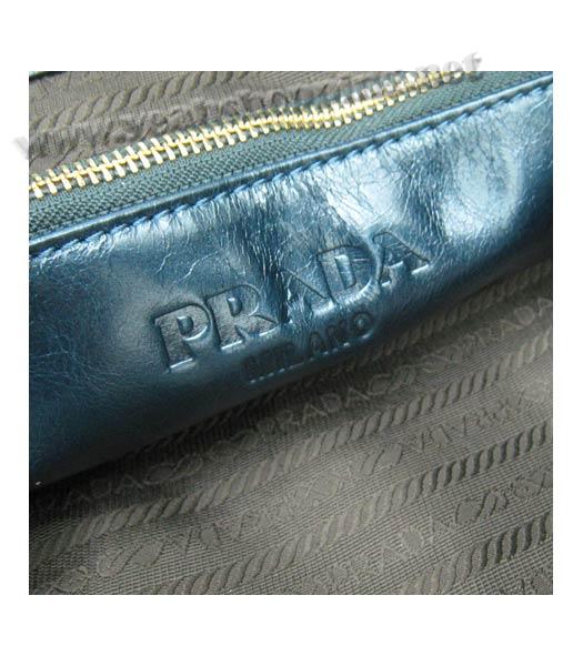 Prada Shine Large Tote Bag Blue Oil Wax Leather_VA0833-7