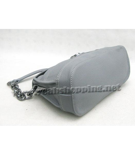 Prada Shiny Calfskin Shoulder Bag Grey-3
