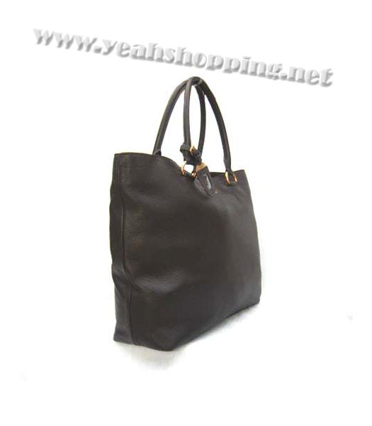 Prada Shopper GM Bag Dark Coffee Leather_BN1713L-2