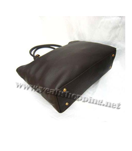 Prada Shopper GM Bag Dark Coffee Leather_BN1713L-3