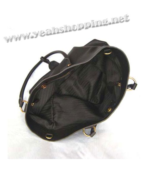 Prada Shopper GM Bag Dark Coffee Leather_BN1713L-4