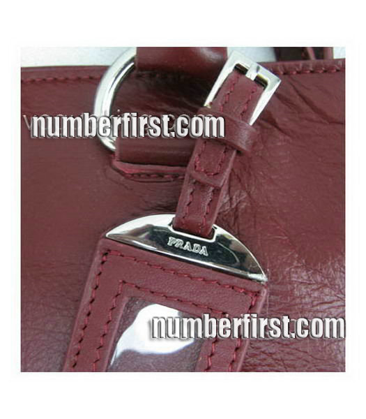 Prada Shopper PM Bag Calfskin Bag Red-7
