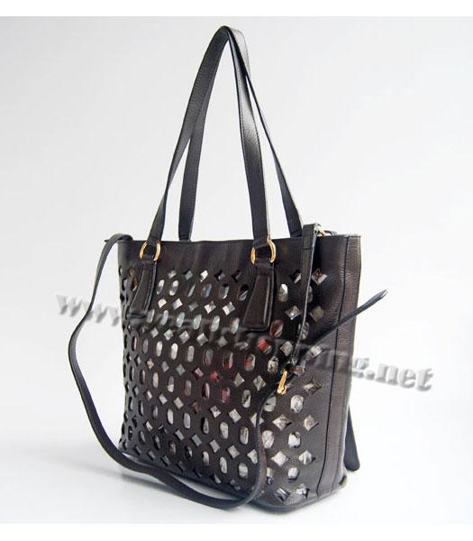 Prada Shoulder Handbag Dark Coffee-2