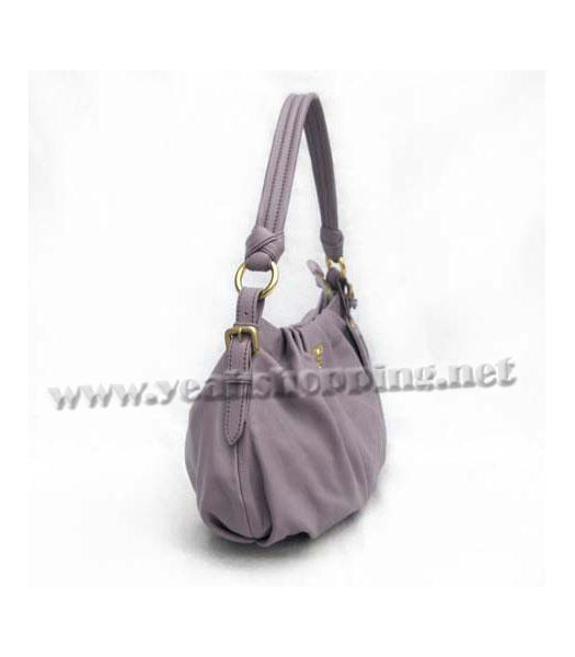 Prada Shoulder Handbag Light Purple Leather_BR3926-2