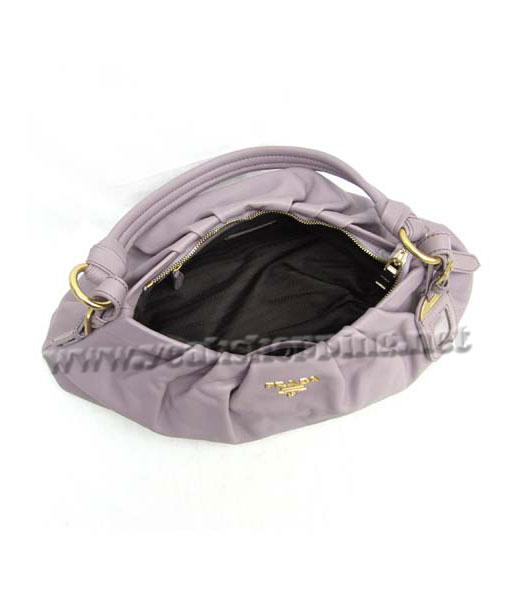 Prada Shoulder Handbag Light Purple Leather_BR3926-4