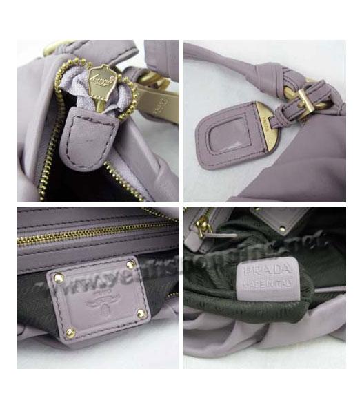 Prada Shoulder Handbag Light Purple Leather_BR3926-5