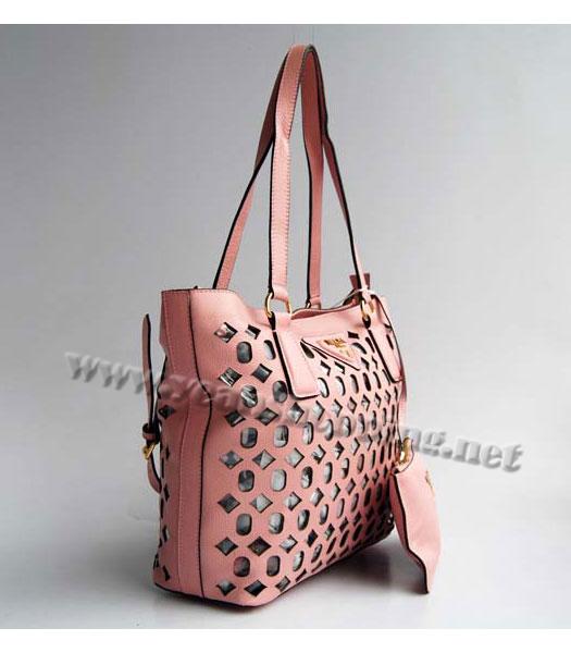 Prada Shoulder Handbag Pink Calfskin-1