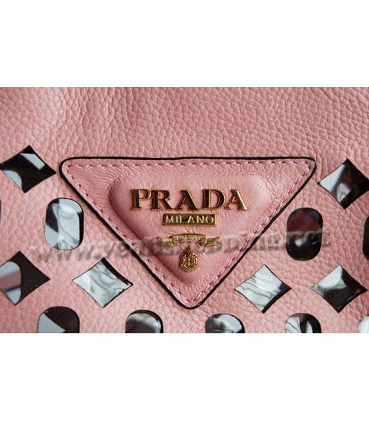 Prada Shoulder Handbag Pink Calfskin-7