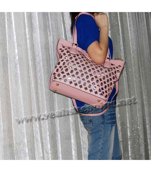 Prada Shoulder Handbag Pink Calfskin-8