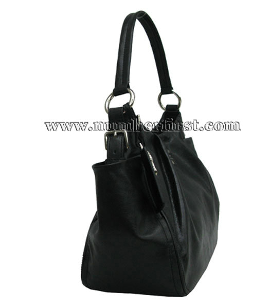 Prada Shoulder Tote Bag Black Oil Leather-2