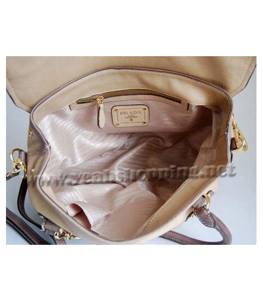 Prada Shoulder Tote Bag Offwhite Oil Wax Milled-5
