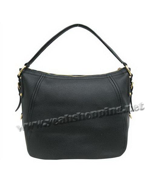 Prada Single Handle Hobo Bag Black Calfskin-1