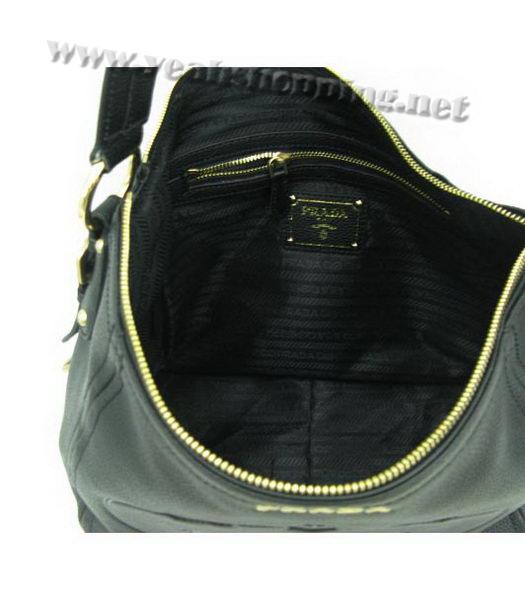Prada Single Handle Hobo Bag Black Calfskin-3