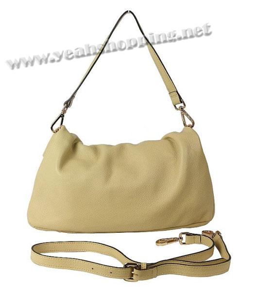 Prada Single Strap Samll Flap Bag in Apricot Leather-2