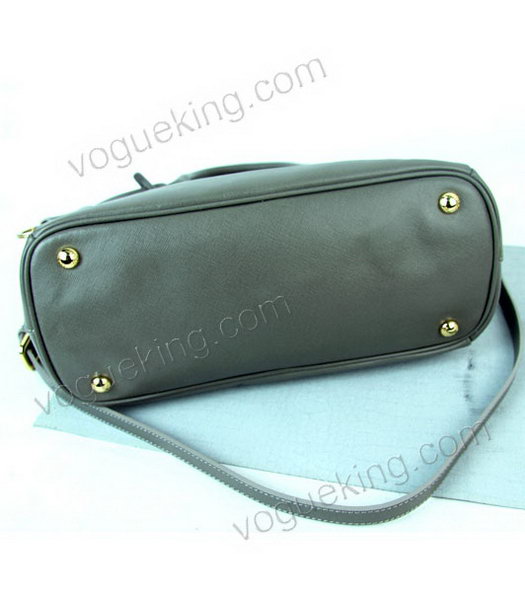 Prada Small Saffiano Grey Calfskin Business Tote Handbag-3