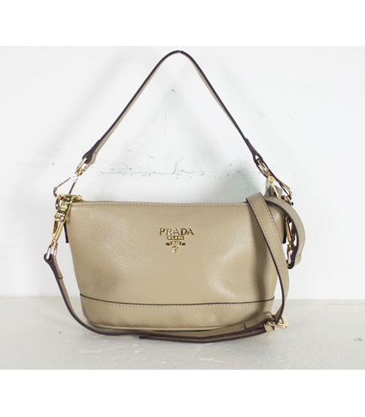 Prada Small Shoulder Bag in Apricot Leather