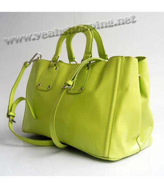 Prada Spazzolato Shopping Tote Handbag in Green-2