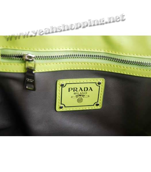 Prada Spazzolato Shopping Tote Handbag in Green-7