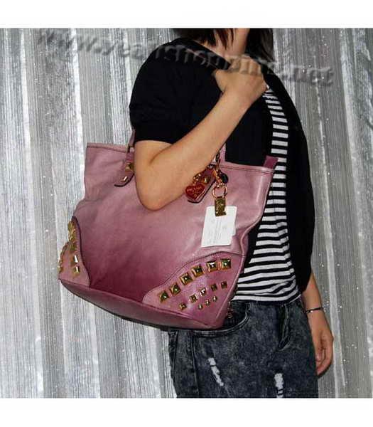 Prada Studded Purple Tote Bag-7
