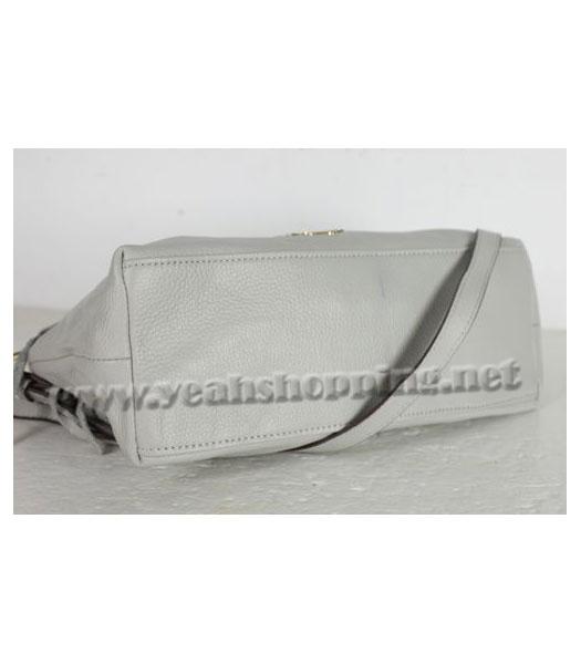 Prada Tassel Shoulder Bag Grey Leather-2