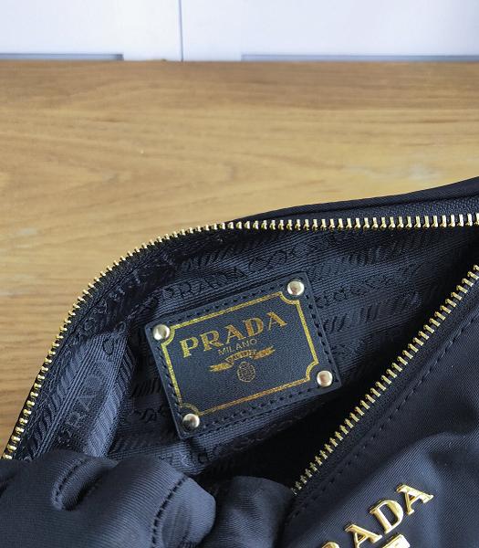 Prada Tessuto Black Nylon With Original Leather Evening Bag-1