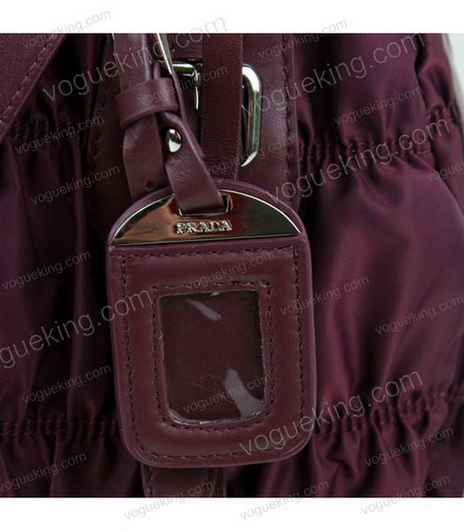 Prada Tessuto Gaufre Nylon With Jujube Leather Sport Doctor Bag-6