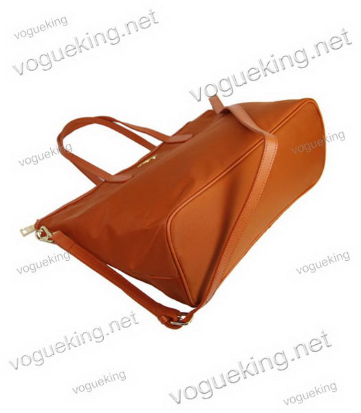 Prada Tessuto Large Shopping Tote Bag Orange Waterproof Fabric-3