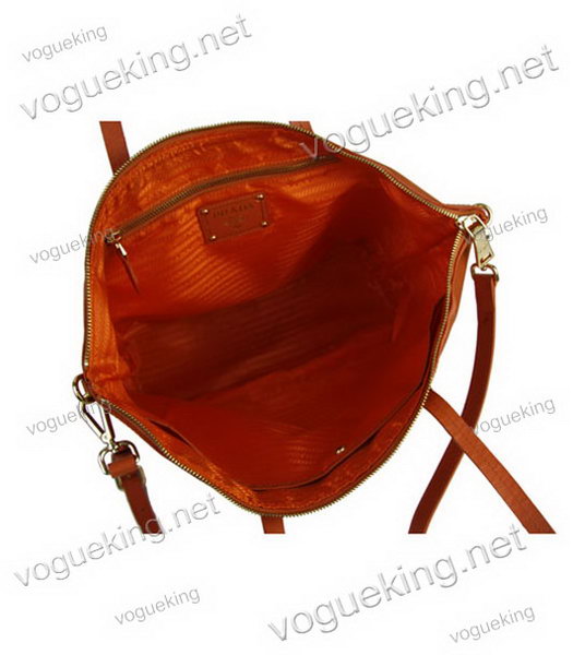 Prada Tessuto Large Shopping Tote Bag Orange Waterproof Fabric-6