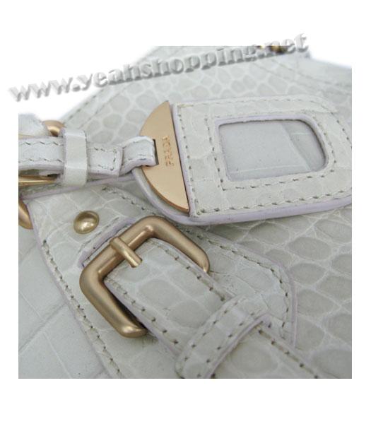 Prada Tessuto Saffiano Bowler Handbag Offwhite Croc Veins_BN1181-5