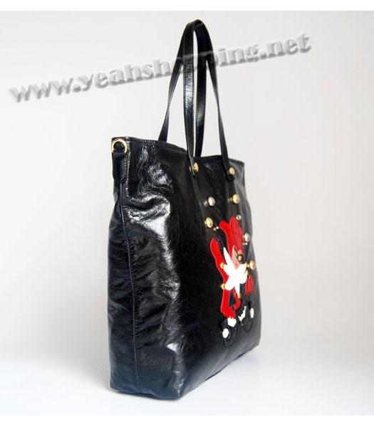 Prada Tote Bag Black Horse Oil Wax Milled-1