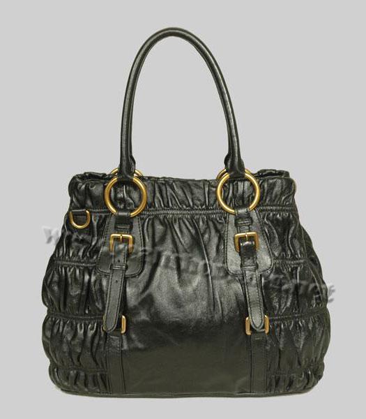 Prada Tote Bag Black Leather-2