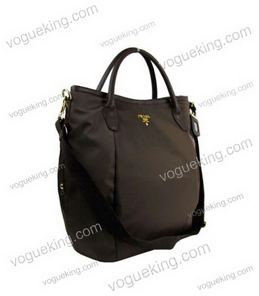 Prada Tote Bag Dark Coffee Waterproof With Calfskin Leather-2