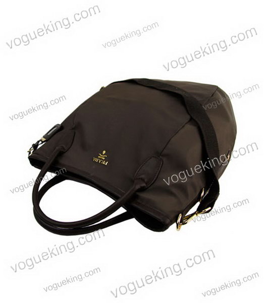 Prada Tote Bag Dark Coffee Waterproof With Calfskin Leather-3
