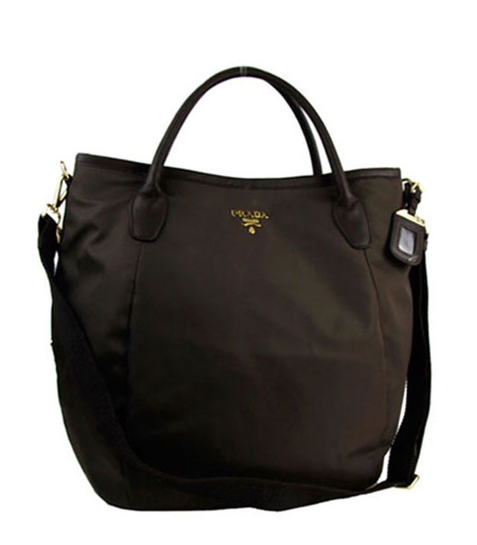 Prada Tote Bag Dark Coffee Waterproof With Calfskin Leather