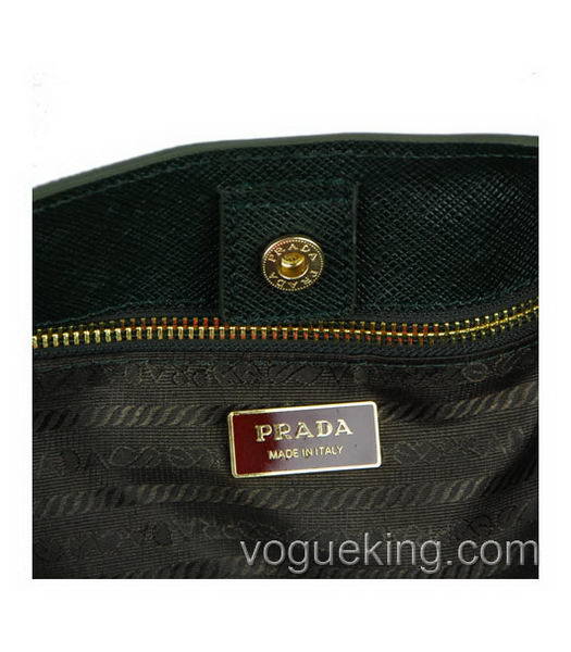 Prada Tote Bag Green-6