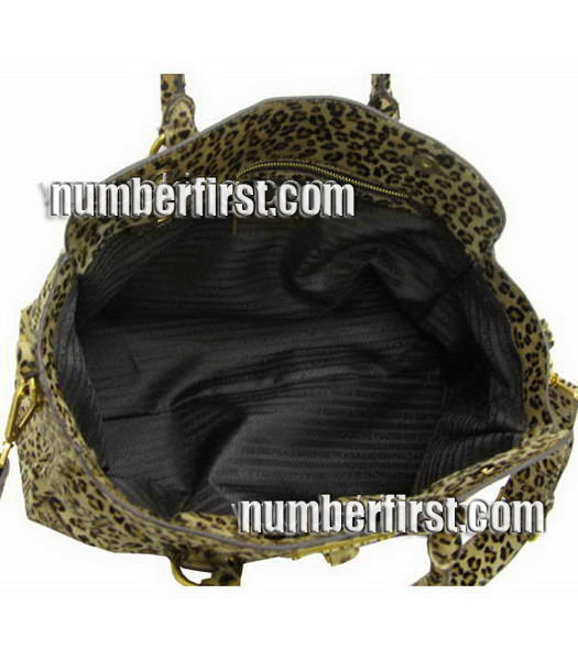 Prada Tote Handbag Leopard Grain leather-4