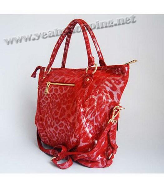 Prada Tote Leopard Pattern Bag Red-2
