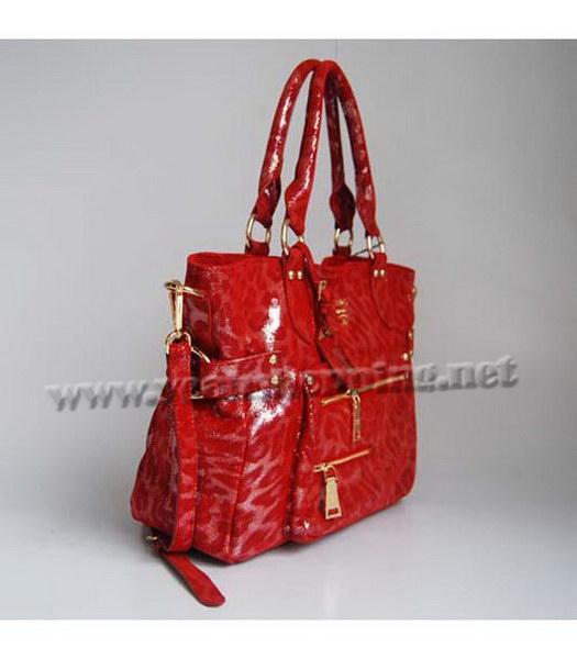 Prada Tote Leopard Pattern Bag Red-1