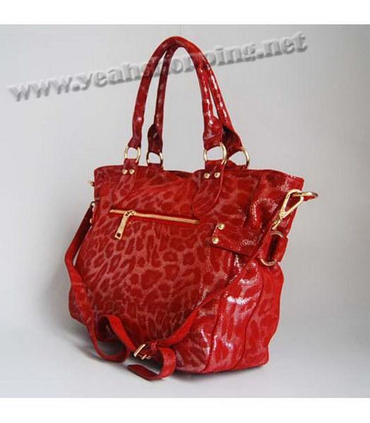 Prada Tote Leopard Pattern Bag Red-2