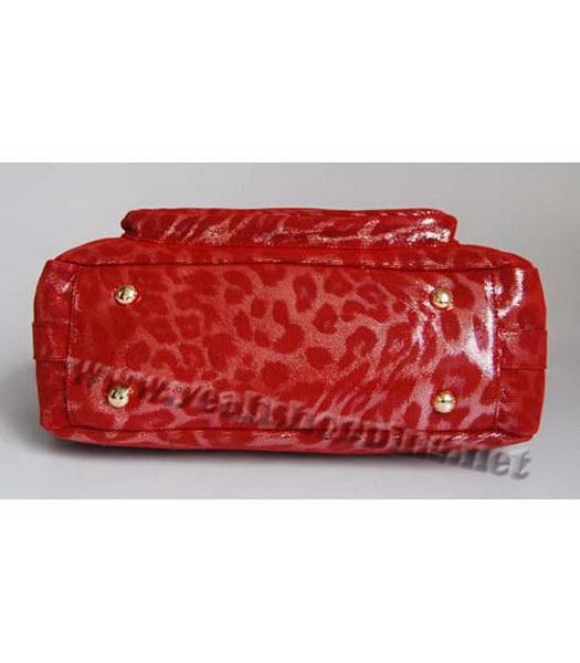 Prada Tote Leopard Pattern Bag Red-4