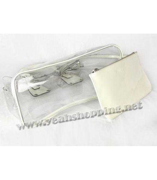 Prada Transparent PVC Medium Tote Bag in Offwhite-6