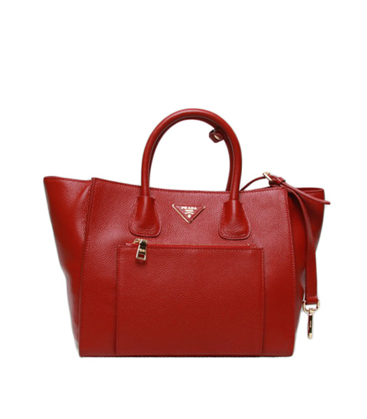 Prada Vit Daino Red Original Leather Singapore Bag