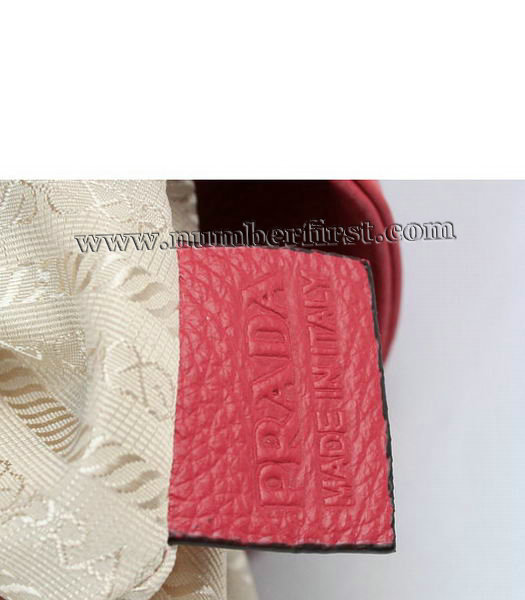 Prada Vitello Calfskin Tote Bag in Red Calf Leather-6